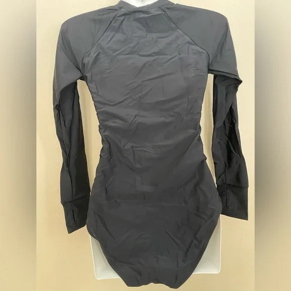 Sz S women’s Ocean Blues one piece Black Long Sleeve Women's Swimsuit Black - Picture 6 of 12